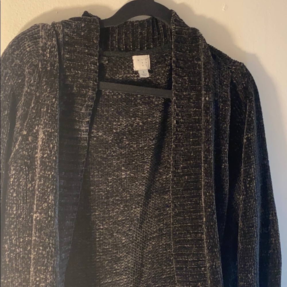 Warm black cardigan sweater